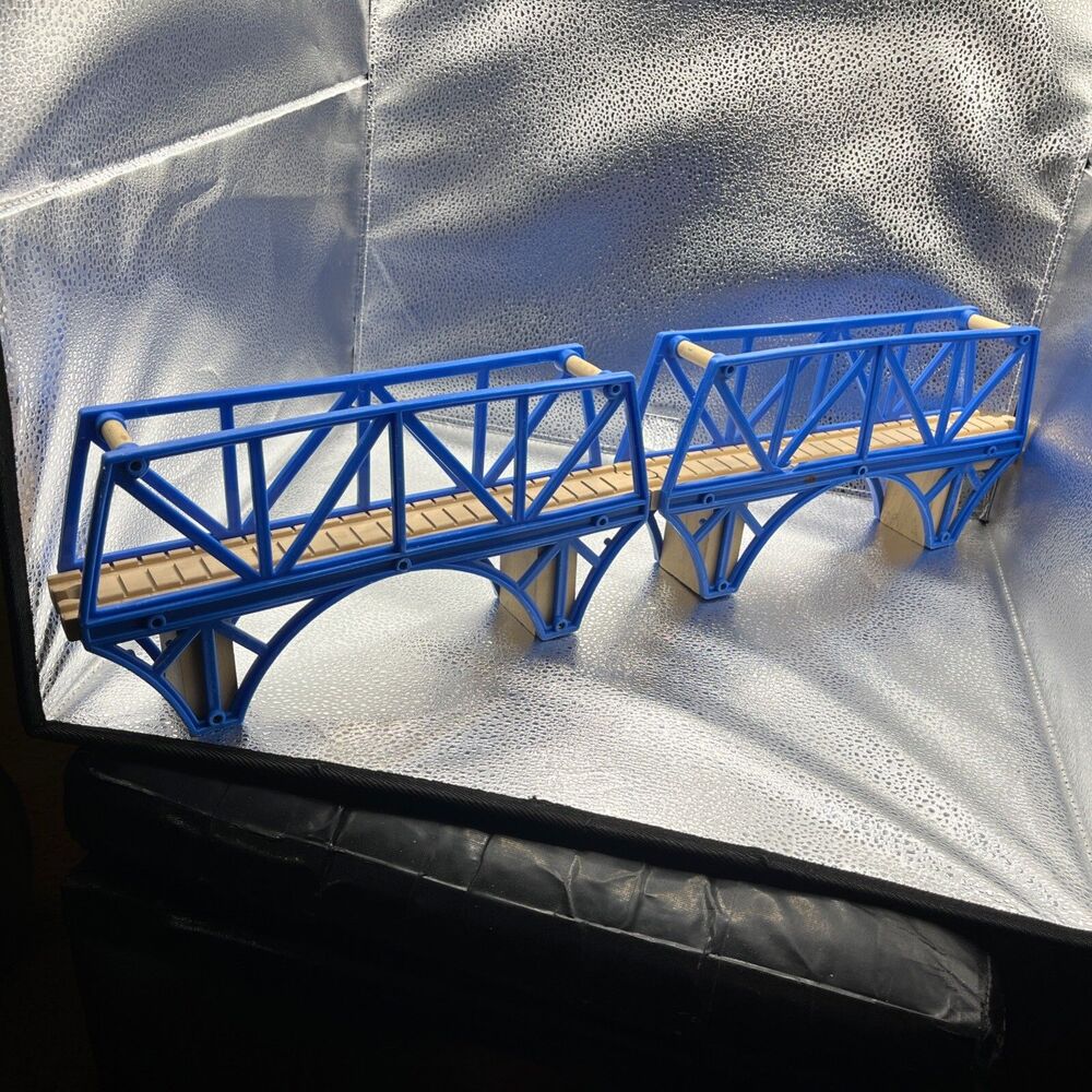 Thomas & Friends Wood SODOR BAY BLUE 2 Pieces 12” Ea. Big